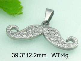 Stainless Steel Stone&Crystal Pendant
