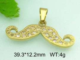 Stainless Steel Stone&Crystal Pendant