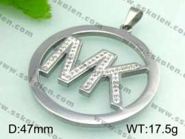 Stainless Steel Stone&Crystal Pendant