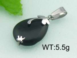 Stainless Steel Stone&Crystal Pendant