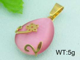 Stainless Steel Stone&Crystal Pendant