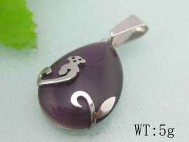 Stainless Steel Stone&Crystal Pendant