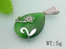 Stainless Steel Stone&Crystal Pendant
