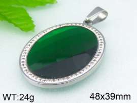 Stainless Steel Stone&Crystal Pendant