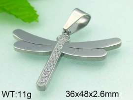 Stainless Steel Stone&Crystal Pendant