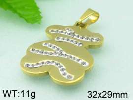 Stainless Steel Stone&Crystal Pendant