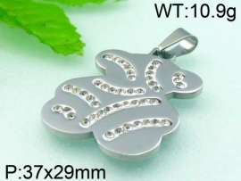 Stainless Steel Stone&Crystal Pendant