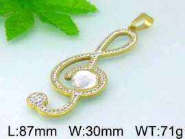 Stainless Steel Stone&Crystal Pendant