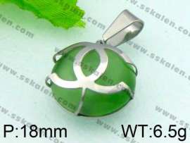 Stainless Steel Stone&Crystal Pendant