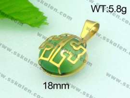 Stainless Steel Stone&Crystal Pendant