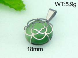 Stainless Steel Stone&Crystal Pendant