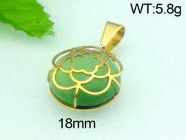 Stainless Steel Stone&Crystal Pendant