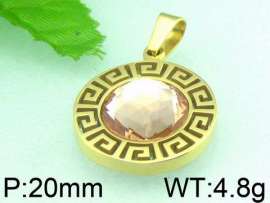 Stainless Steel Stone&Crystal Pendant