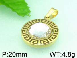 Stainless Steel Stone&Crystal Pendant