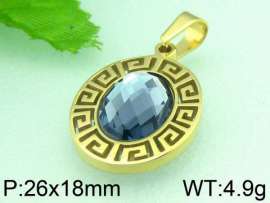 Stainless Steel Stone&Crystal Pendant