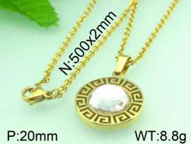 Stainless Steel Stone&Crystal Pendant