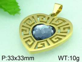 Stainless Steel Stone&Crystal Pendant
