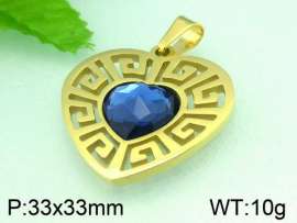 Stainless Steel Stone&Crystal Pendant