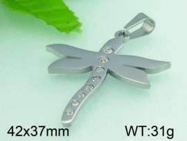 Stainless Steel Stone&Crystal Pendant