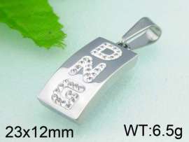 Stainless Steel Stone&Crystal Pendant