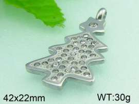 Stainless Steel Stone&Crystal Pendant