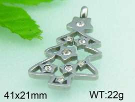 Stainless Steel Stone&Crystal Pendant