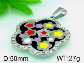Stainless Steel Stone&Crystal Pendant