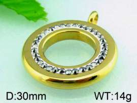 Stainless Steel Stone&Crystal Pendant