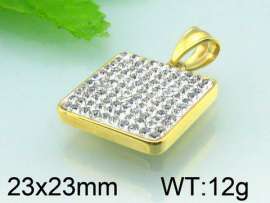 Stainless Steel Stone&Crystal Pendant