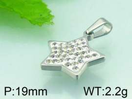 Stainless Steel Stone&Crystal Pendant