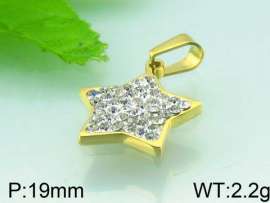 Stainless Steel Stone&Crystal Pendant