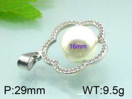 Stainless Steel Stone&Crystal Pendant