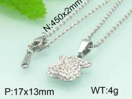 Stainless Steel Stone&Crystal Pendant