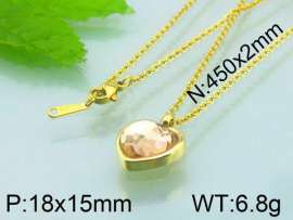 Stainless Steel Stone&Crystal Pendant