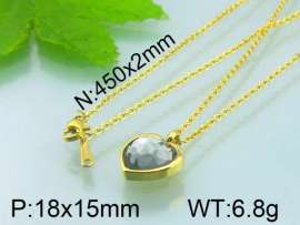 Stainless Steel Stone&Crystal Pendant