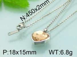 Stainless Steel Stone&Crystal Pendant