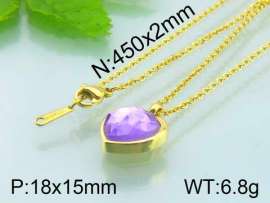 Stainless Steel Stone&Crystal Pendant