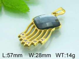 Stainless Steel Stone&Crystal Pendant