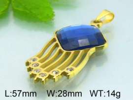 Stainless Steel Stone&Crystal Pendant