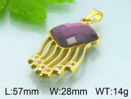 Stainless Steel Stone&Crystal Pendant