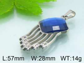 Stainless Steel Stone&Crystal Pendant