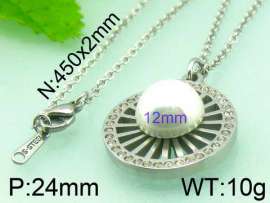 Stainless Steel Stone&Crystal Pendant