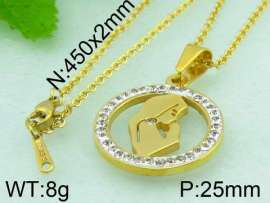 Stainless Steel Stone&Crystal Pendant