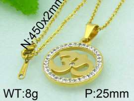 Stainless Steel Stone&Crystal Pendant
