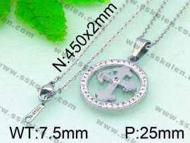 Stainless Steel Stone&Crystal Pendant