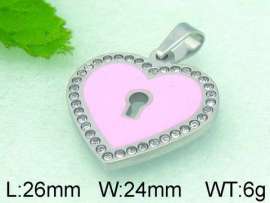 Stainless Steel Stone&Crystal Pendant