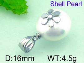 Stainless Steel Stone&Crystal Pendant