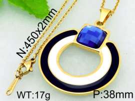Stainless Steel Stone & Crystal Pendant