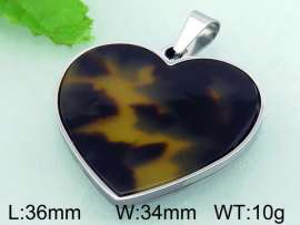Stainless Steel Stone & Crystal Pendant