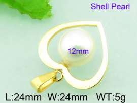SS Shell Pearl Pendant